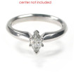 14KT White Gold Marquise Cut Solitaire Ring , picture number 1