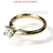 18KT Yellow Gold Princess Cut Solitaire Ring , picture number 1