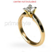 18KT Yellow Gold Princess Cut Solitaire Ring , picture number 2