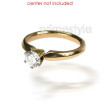 18KT Yellow Gold Round Cut Solitaire Ring , picture number 2