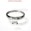 14KT White Gold Emerald Cut Solitaire Ring , picture number 2