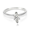 14KT White Gold Marquise Cut Solitaire Ring , picture number 0