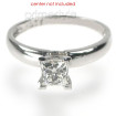 14KT White Gold Princess Cut Solitaire Ring , picture number 2