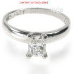 14KT White Gold Radiant Cut Solitaire Ring , picture number 2