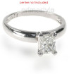 14KT White Gold Radiant Cut Solitaire Ring , picture number 1