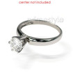14KT White Gold Round Cut Solitaire Ring , picture number 1