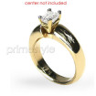 14KT Yellow Gold Emerald Cut Solitaire Ring , picture number 1