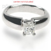 Platinum Radiant Cut Solitaire Ring , picture number 2