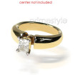 14KT Yellow Gold Radiant Cut Solitaire Ring , picture number 2