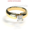 14KT Yellow Gold Princess Cut Solitaire Ring , picture number 2