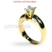 18KT Yellow Gold Princess Cut Solitaire Ring , picture number 1
