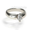 0.55CT Marquise Cut Diamond Solitaire Ring , picture number 2