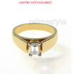14KT Yellow Gold Emerald Cut Solitaire Ring , picture number 2