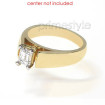 14KT Yellow Gold Emerald Cut Solitaire Ring , picture number 1
