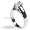 18KT White Gold Radiant Cut Solitaire Ring , picture number 1