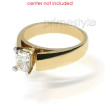 18KT Yellow Gold Radiant Cut Solitaire Ring , picture number 2
