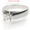 14KT White Gold Princess Cut Solitaire Ring , picture number 2