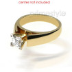 18KT Yellow Gold Princess Cut Solitaire Ring , picture number 1