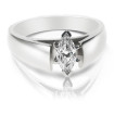 14KT White Gold Marquise Cut Solitaire Ring , picture number 0