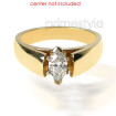 14KT Yellow Gold Marquise Cut Solitaire Ring , picture number 2
