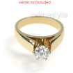 18KT Yellow Gold Round Cut Solitaire Ring , picture number 2