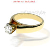 18KT Yellow Gold Round Cut Solitaire Ring , picture number 1