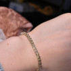3.00CT Round Cut 14KT Yellow Gold Diamonds Tennis Bracelet , picture number 1