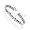 3.10CT Round Cut Diamonds (H/SI1-SI2) Tennis Bracelet , picture number 2