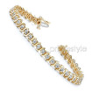 Tennis Bracelet - 14KT Yellow Gold, 2.00CT Round Cut Diamonds Bracelet , picture number 0