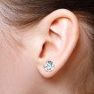 0.25CT Total Weight Diamond Stud Earrings with 14KT White Gold , picture number 1
