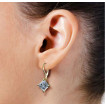 14KT Yellow Gold Setting For 0.25CT Total Weight Princess Cut Diamond Stud Earrings , picture number 1