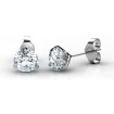 1.50CT Round Cut Diamond Stud Earrings In Platinum Setting , picture number 2
