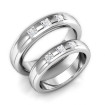 0.65CT Princess Cut Diamonds Wedding Set In 14KT White Gold , picture number 1