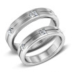 1.20CT Diamond Princess Cut Wedding Set and 18KT White Gold , picture number 1