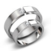 14KT White Gold 0.35CT Round Cut Diamonds Wedding Set , picture number 1