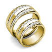 18KT Yellow Gold 1.35CT Diamonds Wedding Set , picture number 0