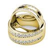 18KT Yellow Gold 1.35CT Diamonds Wedding Set , picture number 1