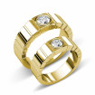 0.65CT Round Cut Diamonds Wedding Set In 14KT Yellow Gold , picture number 0