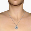 Round Cut Diamonds Set In 14KT White Gold - 0.35CT Heart Pendant , picture number 1