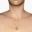 Round Cut Diamonds Set In 14KT Yellow Gold - 0.35CT Heart Pendant , picture number 1