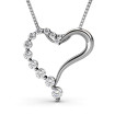 0.30CT Round Cut 14KT White Gold Diamond Heart Pendant , picture number 0