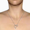0.30CT Round Cut 14KT White Gold Diamond Heart Pendant , picture number 1