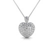 3.00CT Round Cut Diamonds 14KT White Gold Heart Pendant , picture number 2