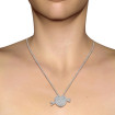 2.20CT Round Cut Diamonds In 14KT White Gold Heart Pendant , picture number 1
