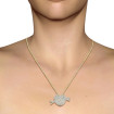 2.20CT Round Cut Diamonds In 14KT Yellow Gold Heart Pendant , picture number 1