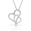 Heart Pendant with 0.90CT Round Cut Diamonds within 14KT White Gold , picture number 2