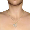 Heart Pendant with 0.90CT Round Cut Diamonds within 18KT Yellow Gold , picture number 1