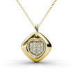 Diamond Heart Pendant with 0.90CT Round Cut Diamonds and 14KT Yellow Gold , picture number 2