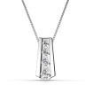 0.65CT Of I-J Color and VS2-SI1 Clarity 14KT White Gold Round Cut Diamond Pendant , picture number 0