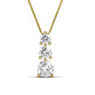 0.90CT (I-K Color and SI2-I1 Clarity) 14KT Yellow Gold Round Cut Diamond Pendant , picture number 2